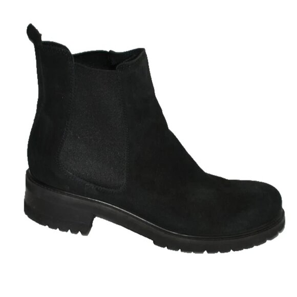 LA CANADIENNE Conner Suede Chelsea Bootie Black Size 11 M DD524 - Picture 1 of 6